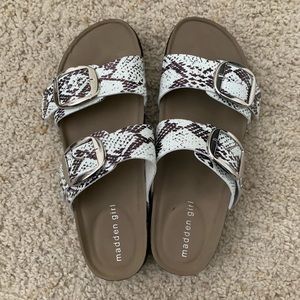 Madden Girl Snake Print Sandals